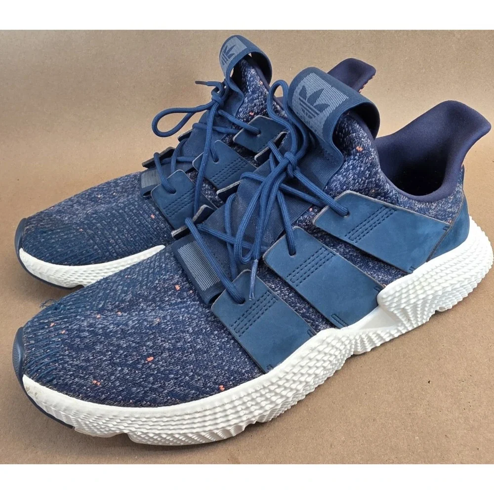 Adidas Prophere (Sz 12) Blue Night White Orange Original Yeezy Primeknit 1